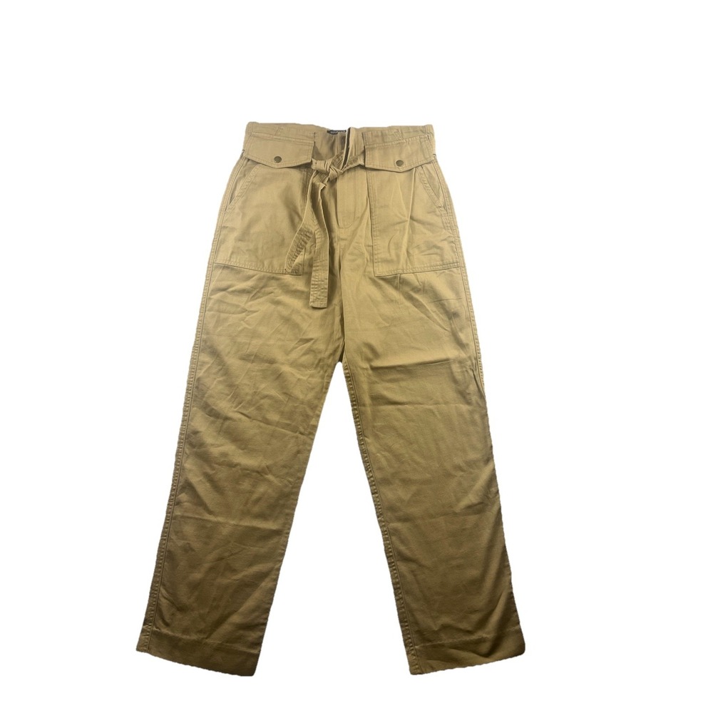 Banana Republic Explorer Nouve Khaki High Waist Utility Pockets Belted Women's 8
